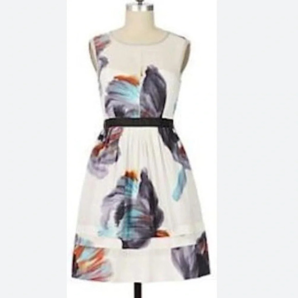 Leifsdottir by Anthropologie Morning Colors Dress In‎ Size 2 Layered Whimsical - Picture 3 of 14